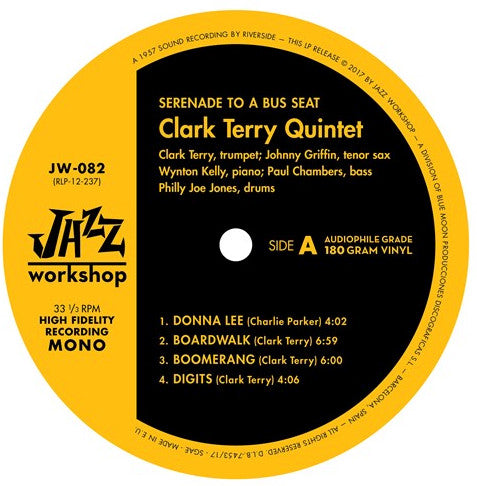 Clark Terry Quintet - Serenade To A Bus Seat LP (180g, Limited Edition, Remastered, Mono, Jazz Workshop) [Vinyl]