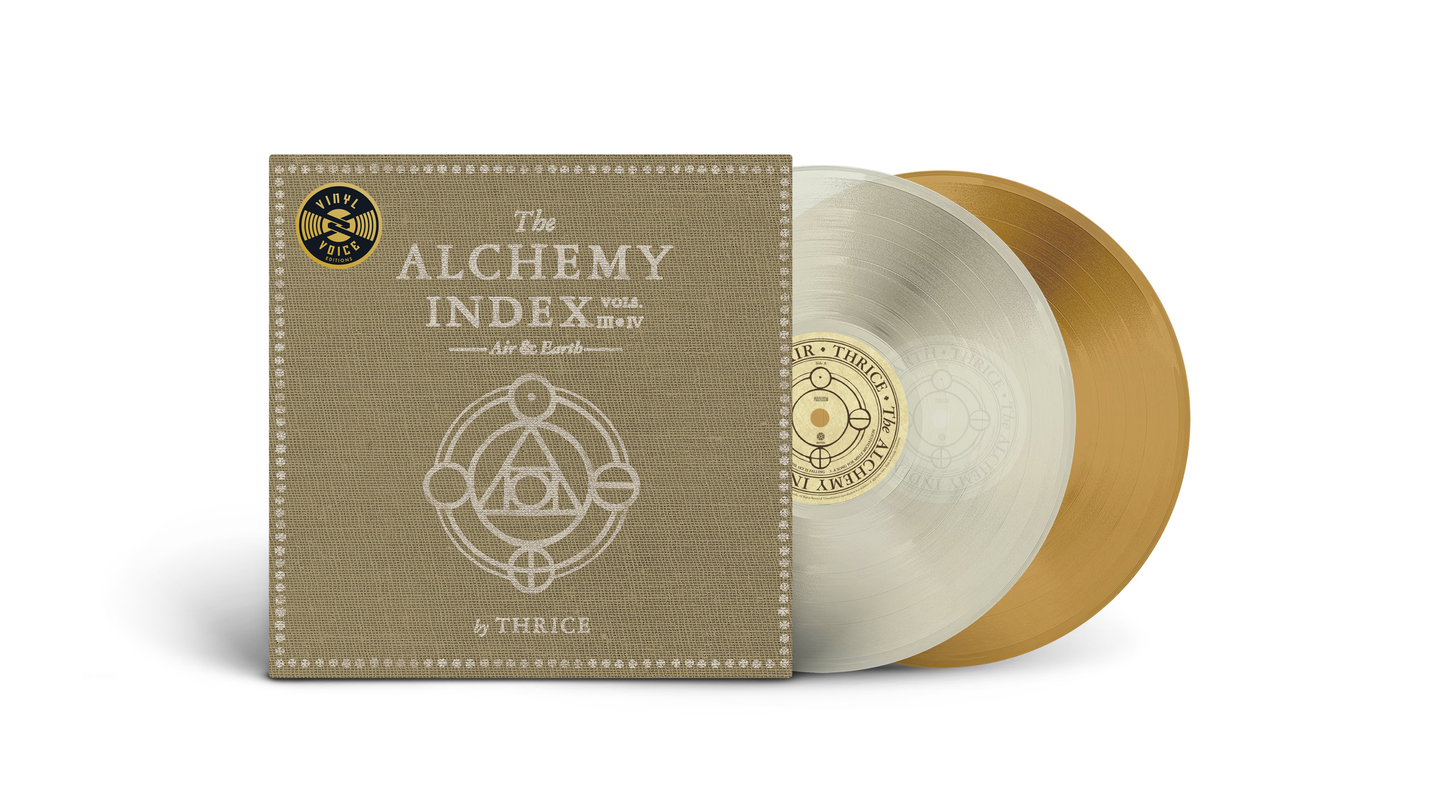 Thrice - The Alchemy Index, Vols. 3 & 4: Air & Earth 2LP (45 RPM, Clear & Tan Colored Vinyl) (Preorder: Ships December 5, 2025) ; VINYLGLOB